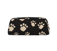 NTVOWPZO Grande trousse à crayons avec motif empreintes de pattes d'ours pour le bureau, petite pochette à fermeture éclair pour crayons, Argent, One Size, Trousse à crayons