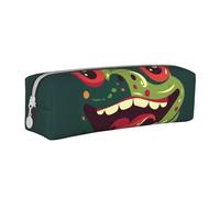 NTVOWPZO Grande trousse à crayons avec motif fleurs et lys - Petite pochette à fermeture éclair pour crayons, Grenouille avec bouche ouverte, Taille unique, Trousse à crayons