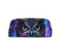 NTVOWPZO Grande trousse à crayons avec motif hibou violet pour le bureau, petite pochette à fermeture éclair pour crayons, Argent, One Size, Trousse à crayons