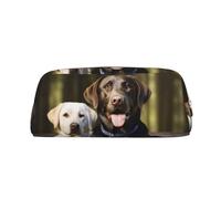 NTVOWPZO Grande trousse à crayons avec motif labrador pour bureau, petite pochette à fermeture éclair pour crayons