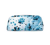 NTVOWPZO Grande trousse à crayons avec motif patte de chien - Bleu - Pour le bureau - Petite pochette à fermeture éclair pour crayons, Argent, One Size, Trousse à crayons