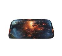 NTVOWPZO Grande trousse à crayons avec motif planète et arbre pour le bureau, petite pochette à fermeture éclair pour crayons