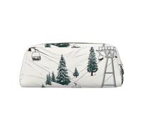 NTVOWPZO Grande trousse à crayons avec motif sapin pour le bureau, petite pochette à fermeture éclair pour crayons, Or, One Size, Trousse à crayons