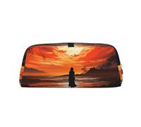 NTVOWPZO Grande trousse à crayons avec silhouette fluide pour le bureau, petite pochette à fermeture éclair pour crayons