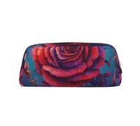 NTVOWPZO Grande trousse à crayons avec une superbe rose rouge pour le bureau, petite pochette à fermeture éclair pour crayons, Or, One Size, Trousse à crayons