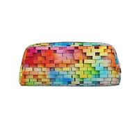 NTVOWPZO Grande trousse à crayons colorée pour le bureau, petite pochette à fermeture éclair pour crayons, Argent, One Size, Trousse à crayons