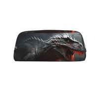NTVOWPZO Grande trousse à crayons de grande capacité avec dragons volants rouges pour le bureau, petite pochette à fermeture éclair pour crayons, Argent, One Size, Trousse à crayons