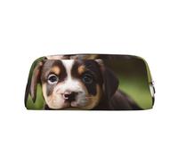NTVOWPZO Grande trousse à crayons de grande capacité avec motif chiot mignon pour le bureau, petite pochette à fermeture éclair pour crayons, Argent, One Size, Trousse à crayons