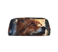NTVOWPZO Grande trousse à crayons de grande capacité avec motif renard pour bureau - Petite pochette à fermeture éclair pour crayons, Or, One Size, Trousse à crayons