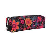 NTVOWPZO Grande trousse à crayons de grande capacité - Motif créature étrange - Noir - Pour le bureau - Petite pochette à fermeture éclair pour crayons