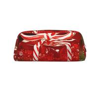 NTVOWPZO Grande trousse à crayons de grande capacité - Rouge - Trousse à crayons de Noël pour bureau - Petite pochette à fermeture éclair pour crayons