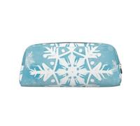 NTVOWPZO Grande trousse à crayons d'hiver avec motif flocon de neige pour bureau, petite pochette à fermeture éclair pour crayons, Or, One Size, Trousse à crayons