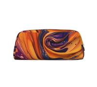 NTVOWPZO Grande trousse à crayons en tissu tie-dye violet pour bureau, petite pochette à fermeture éclair pour crayons, Or, One Size, Trousse à crayons