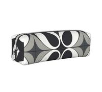 NTVOWPZO Grande trousse à crayons ronde noire et blanche pour le bureau, petite pochette à fermeture éclair pour crayons