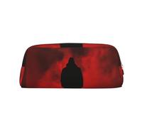 NTVOWPZO Grande trousse à crayons rouge fumé pour homme pour bureau petite pochette à fermeture éclair pour crayons