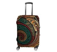 NTVOWPZO Housse de bagage de voyage en élasthanne lavable - Bleu sarcelle foncé - Images HD - Élastique résistant aux rayures - Convient aux bagages de 45,7 à 81,3 cm, Couleur-7, S