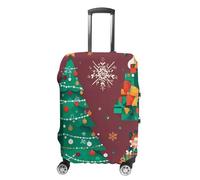 NTVOWPZO Housse de bagage pour valise, housse de protection pour valise, motif sapin de Noël, housse de valise élastique lavable pour bagages de 48,3 à 81,3 cm, Style :, M