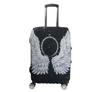 NTVOWPZO Housse de protection pour bagages de voyage en élasthanne lavable avec ailes blanches avec halo élastique résistant aux rayures pour bagages de 45,7 à 81,3 cm, Couleur-6, XL