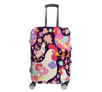 NTVOWPZO Housse de protection pour bagages de voyage en élasthanne lavable avec fleur rose élastique résistante aux rayures pour bagages de 45,7 à 81,3 cm, Style 1, L