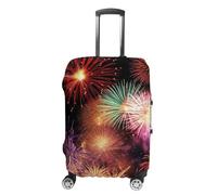 NTVOWPZO Housse de protection pour bagages de voyage en élasthanne lavable - Beau feu d'artifice élastique résistant aux rayures - Convient aux bagages de 45,7 à 81,3 cm, Style 1-1, M