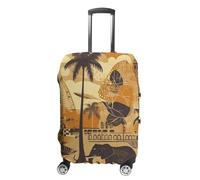 NTVOWPZO Housse de protection pour bagages de voyage en élasthanne lavable Motif animal violet élastique résistant aux rayures Convient aux bagages de 45,7 à 81,3 cm, Style-5-1, M