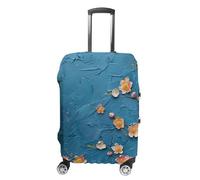NTVOWPZO Housse de protection pour bagages de voyage en élasthanne, lavable, petites fleurs colorées, élastique, résistante aux rayures, convient aux bagages de 45,7 à 81,3 cm, couleur, L