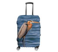 NTVOWPZO Housse de protection pour valise, housse de protection pour valise, bleu héron, Riviera, élastique, lavable, convient aux bagages de 48,3 à 81,3 cm, Style :, XL