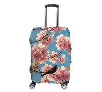 NTVOWPZO Housse de protection pour valise, housse de protection pour valise, cerisiers en pleine floraison, élastique, lavable, convient aux bagages de 48 à 81 cm, Style :, M