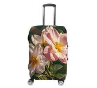 NTVOWPZO Housse de protection pour valise, housse de protection pour valise, fleurs et feuilles, housse de valise élastique lavable, convient aux bagages de 48,3 à 81,3 cm, Style :, S