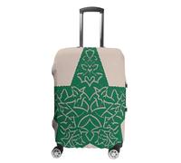 NTVOWPZO Housse de protection pour valise, housse de protection pour valise, motif étoiles, vert, élastique, lavable, convient aux bagages de 48,3 à 81,3 cm, Style :, L