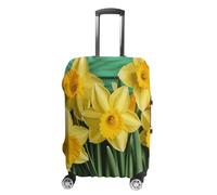 NTVOWPZO Housse de protection pour valise, housse de protection pour valise, motif jonquilles, fleurs, élastique, lavable, convient aux bagages de 48,3 à 81,3 cm, Style :, XL