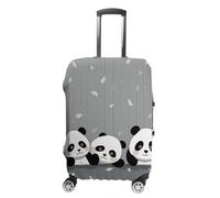 NTVOWPZO Housse de protection pour valise, housse de protection pour valise, motif panda amusant, housse élastique lavable pour bagages de 48,3 à 81,3 cm, Style :, S