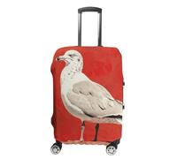 NTVOWPZO Housse de protection pour valise, housse de protection pour valise, mouette sur le toit, élastique, lavable, convient aux bagages de 53,3 à 81,3 cm, Style :, S