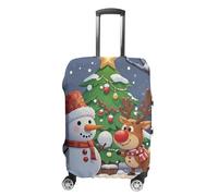 NTVOWPZO Housse de protection pour valise, housse de protection pour valise, renne au nez rouge, housse élastique lavable pour bagages de 48,3 à 81,3 cm, Style :, M