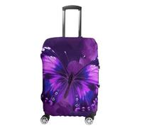 NTVOWPZO Housse de protection pour valise, housse de protection pour valise, violet, élastique, lavable, convient aux bagages de 48,3 à 81,3 cm, Style :, M