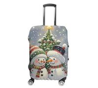 NTVOWPZO Housses de bagage pour valise, housse de protection pour valise, bonhomme de neige, élastique, lavable, convient aux bagages de 48,3 à 81,3 cm, Style :, S