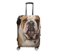 NTVOWPZO Housses de bagage pour valise, housse de protection pour valise, bulldog anglais, housse de valise élastique, lavable, convient aux bagages de 53,3 à 81,3 cm, Style :, L
