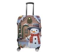 NTVOWPZO Housses de bagage pour valise, housse de protection pour valise, cabane de jardin, bonhomme de neige, housse de valise élastique lavable pour bagages de 48,3 à 81,3 cm, Style :, L