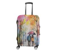 NTVOWPZO Housses de bagage pour valise, housse de protection pour valise, couple, les jours de pluie, housse de valise élastique lavable pour bagages de 53,3 à 81,3 cm, Style :, M