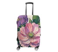 NTVOWPZO Housses de bagage pour valise, housse de protection pour valise, housse de protection pour valise, fleurs aquarelles, housse de valise élastique lavable pour bagages de 48,3 à 81,3 cm, Style