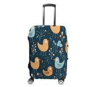 NTVOWPZO Housses de bagage pour valise, housse de protection pour valise, motif oiseau heureux, housse de valise élastique, lavable, housse de bagages pour bagages de 53,3 à 81,3 cm, Style :, L