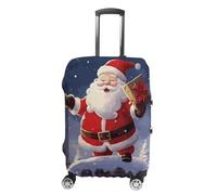 NTVOWPZO Housses de bagage pour valise, housse de protection pour valise, motif Père Noël, élastique, lavable, convient aux bagages de 48,3 à 81,3 cm, Style :, XL