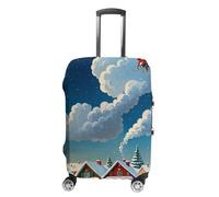 NTVOWPZO Housses de bagage pour valise, housse de protection pour valise, motif traîneau de renne, housse de valise élastique, lavable, convient aux bagages de 48,3 à 81,3 cm, Style :, M