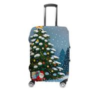 NTVOWPZO Housses de bagage pour valise, housse de protection pour valise, protection de valise, motif Père Noël en déplacement, housse de valise élastique lavable pour bagages de 48,3 à 81,3 cm, Style