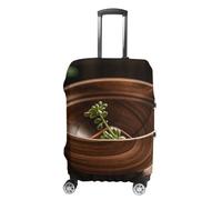 NTVOWPZO Housses de bagage pour valises de voyage, housse de protection pour valise, bol en bois, housse de valise élastique lavable pour bagages de 48,3 à 81,3 cm, Style :, S