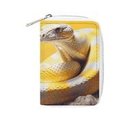 NTVOWPZO Porte-cartes de crédit pour homme - Étui souple pour cartes de visite en python jaune et blanc avec fermeture éclair, 16 x 11,5 cm, style, 16 x 11,5 cm, Style :, 16x11.5cm