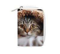 NTVOWPZO Porte-cartes de crédit pour homme - Porte-cartes de visite souple - Motif chat - Avec fermeture éclair - 16 x 11,5 cm, Style :, 16x11.5cm