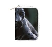 NTVOWPZO Porte-cartes de crédit pour homme - Porte-cartes de visite souple - Motif panthère noire - Avec fermeture éclair - 16 x 11,5 cm, Style :, 16x11.5cm