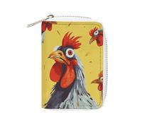 NTVOWPZO Porte-cartes de crédit pour homme - Porte-cartes de visite souple - Motif poulet - Avec fermeture éclair - 16 x 11,5 cm - Style : 16 x 11,5 cm, Style :, 16x11.5cm
