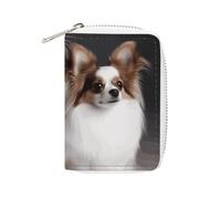 NTVOWPZO Porte-cartes de crédit pour homme - Porte-cartes de visite souple - Papillon blanc - Avec fermeture éclair - 16 x 11,5 cm, Style :, 16x11.5cm